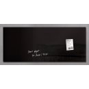 Glas-Magnetboard artverum®, schwarz, 130 x 55 cm, 1 Stück