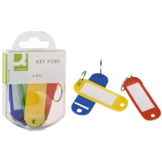 Schlüsselanhänger Q-Connect sortiert 6 Stück