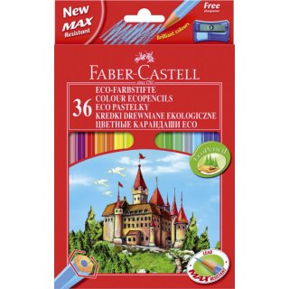 Buntstift Castle - 36 Farben, hexagonal, Kartonetui mit Spitzer