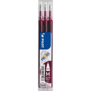 Tintenrollermine FriXion BLS-FR7 - 0,4 mm, dunkelrot, 3er Pack