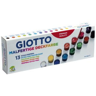 Malfarbe Giotto - 13x 18 ml, sortiert