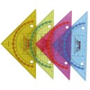 Geometriedreieck - 16 cm, 4fach-Lochung, sortiert