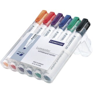 Board-Marker Lumocolor® 351 B whiteboard marker, STAEDTLER Box mit 6 Farben