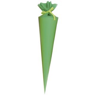 Schultüte Buntkarton - rund, grün, 70 cm