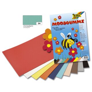Moosgummi - 29 x 40 cm, smaragdgrün