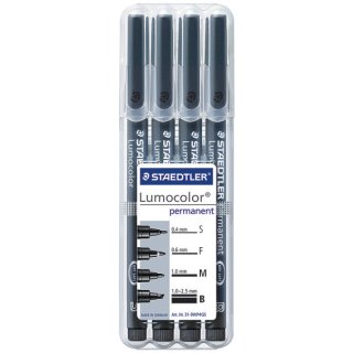 Feinschreiber Lumocolor&reg; pen set Universalstift, STAEDTLER Box mit 4 Stiften