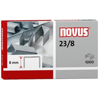 NOVUS Heftklammer für Büroheftgerät NOVUS 23/8, 23/8, Stahldraht, verzinkt, 1000