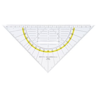Geometriedreieck® mit Griff, Plexiglas®, 225 mm