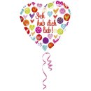Folienballon Herz - Ich hab dich lieb