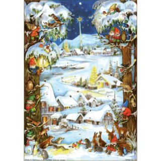 Adventkalender "Winterlandschaft" - mit Glitter