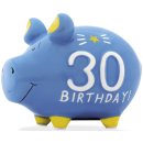 Spardose Schwein "30 Birthday" - Keramik, klein