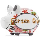 Spardose Schwein "Gartenglück" - Keramik,...