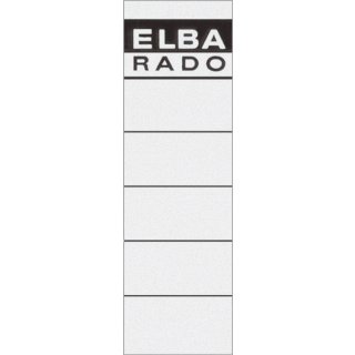 Elba Ordnerrückenschilder - kurz/breit, weiß, 10 Stück