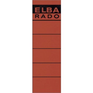 Elba Ordnerrückenschilder - kurz/breit, rot, 10 Stück