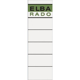 Elba Ordnerrückenschilder - kurz/breit, weiß, 10 Stück