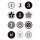 15255 Sticker DECOR Adventskalendersticker 1-24 - schwarz, Goldpr&auml;gung