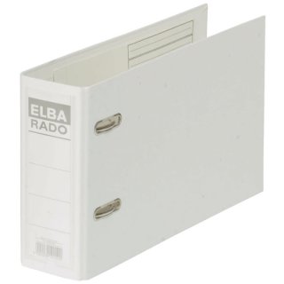 Elba Ordner rado plast, PVC/PVC, DIN A5 quer, 285 x 180 mm, 75 mm, weiß