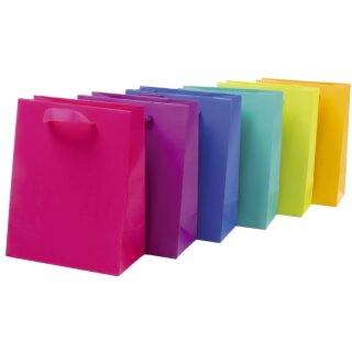 Geschenktragetasche uni - 17,7 x 27,7 x 9,8 cm, sortiert