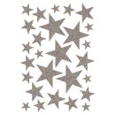 15128 Sticker MAGIC Sterne - silber, glittery