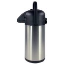 Pump-Thermoskanne - 2,5 Liter, Edelstahl