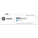 HP 981YC DRUCKPATRONE CYAN PAGEWIDE COLOR MFP E58650...