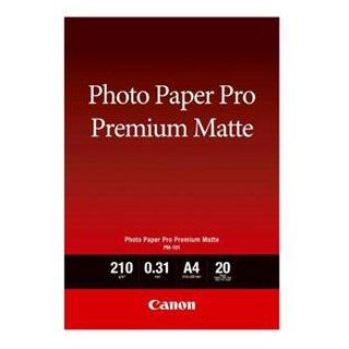 CANON A4 PREMIUM MATTE PHOTO PAPER PM-101 210GR 20BL #8657B005