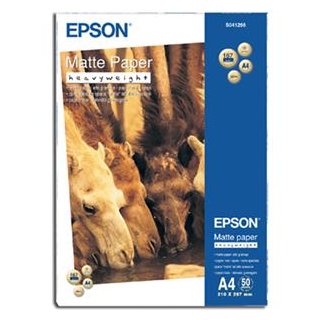 EPSON MATTE PAPIER HEAVYWEIGHT A4 (50 BLATT), Kapazität: 50 Bl.