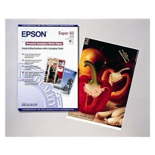 EPSON PREMIUM SEMIGLOSS PHOTO PAPIER A3+ 251g/m2 (20 BLATT), Kapazität: 20 Bl.