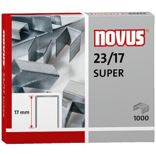 NOVUS Heftklammer für Büroheftgerät NOVUS 23/17 Super, 23/17, Stahldraht, verzinkt,