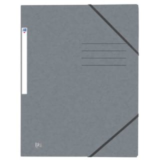 Eckspannermappe TOPFILE+ - A4, Rückenschild, Karton, grau