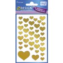 Avery Zweckform® Z-Design 53282, Deko Sticker, Herzen, 2 Bogen/78 Sticker