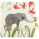Tagebuch Wild Life Elephant - 96 Seiten, 16,5 x 16,5 cm