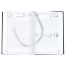 Buchkalender - 1 Tag / 1 Seite, 15 x 21 cm, schwarz A5