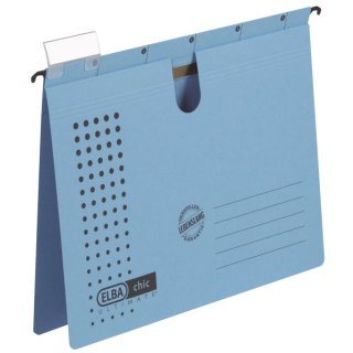 Hängehefter chic ULTIMATE® - Karton (RC), 240 g/qm, A4, blau, 5 Stück
