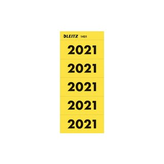 Inhaltsschild 2021 - 100 Stück, gelb
