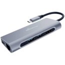 USB-Hub 1:6 silber
