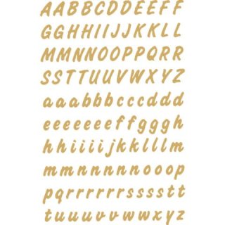 4152 Buchstaben 8 mm A-Z wetterfest Folie transparent gold 2 Bl.