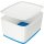 Leitz 5216 Aufbewahrungsbox MyBox Gro&szlig; - A4, mit Deckel, ABS, wei&szlig;/blau