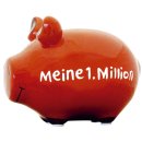 Spardose Schwein "Meine 1. Million" - Keramik, klein
