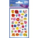 Avery Zweckform® Z-Design 54304, Deko Sticker, Blüten, 3 Bogen/114 Sticker