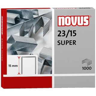 NOVUS Heftklammer für Büroheftgerät NOVUS 23/15 Super, 23/15, Stahldraht, verzinkt,