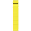 Ordner Rückenschilder - schmal/lang, 10 Stück, gelb