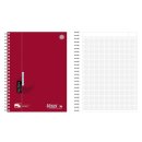 Spiralbuch Red Note A4 80 Blatt 90g/qm 5mm kariert