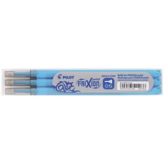 Tintenrollermine, Frixion 2264, BLS-FRP5-S3, 0,3 mm, hellblau, 3St im Etui