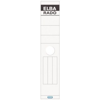 Elba Rückenschilder - lang/breit, weiß, 10 Stück, für Hängeordner 81417
