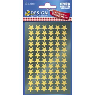 Avery Zweckform® Z-Design 52805, Weihnachtssticker, Sterne, 2 Bogen/144 Sticker