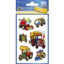 Avery Zweckform® Z-Design 53144, Kinder Sticker, Traktoren, 3 Bogen/18 Sticker