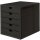 Schubladenbox SYSTEMBOX KARMA - A4/C4, 5 geschlossene Schubladen, &ouml;ko-schwarz