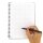 Office Spiralbuch - A5, 5 mm kariert, 90 Blatt, sortiert