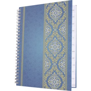Notizbuch mit Register A-Z "Blue Orient" - A5, 48 Blatt